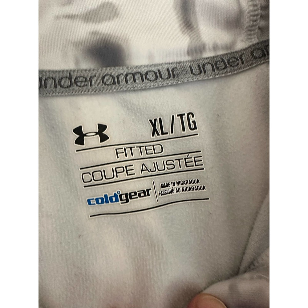 Women XL under armour high neckline zip pullover long sleeve workout top shirt - Picture 3 of 11